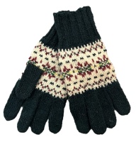 Westaway - Childrens Real Shetland Fair Isle yoke gloves